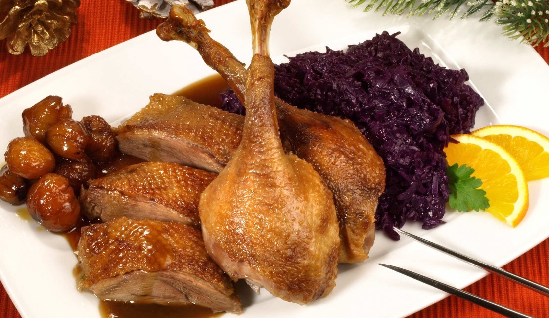 Gans mit Rotkohl